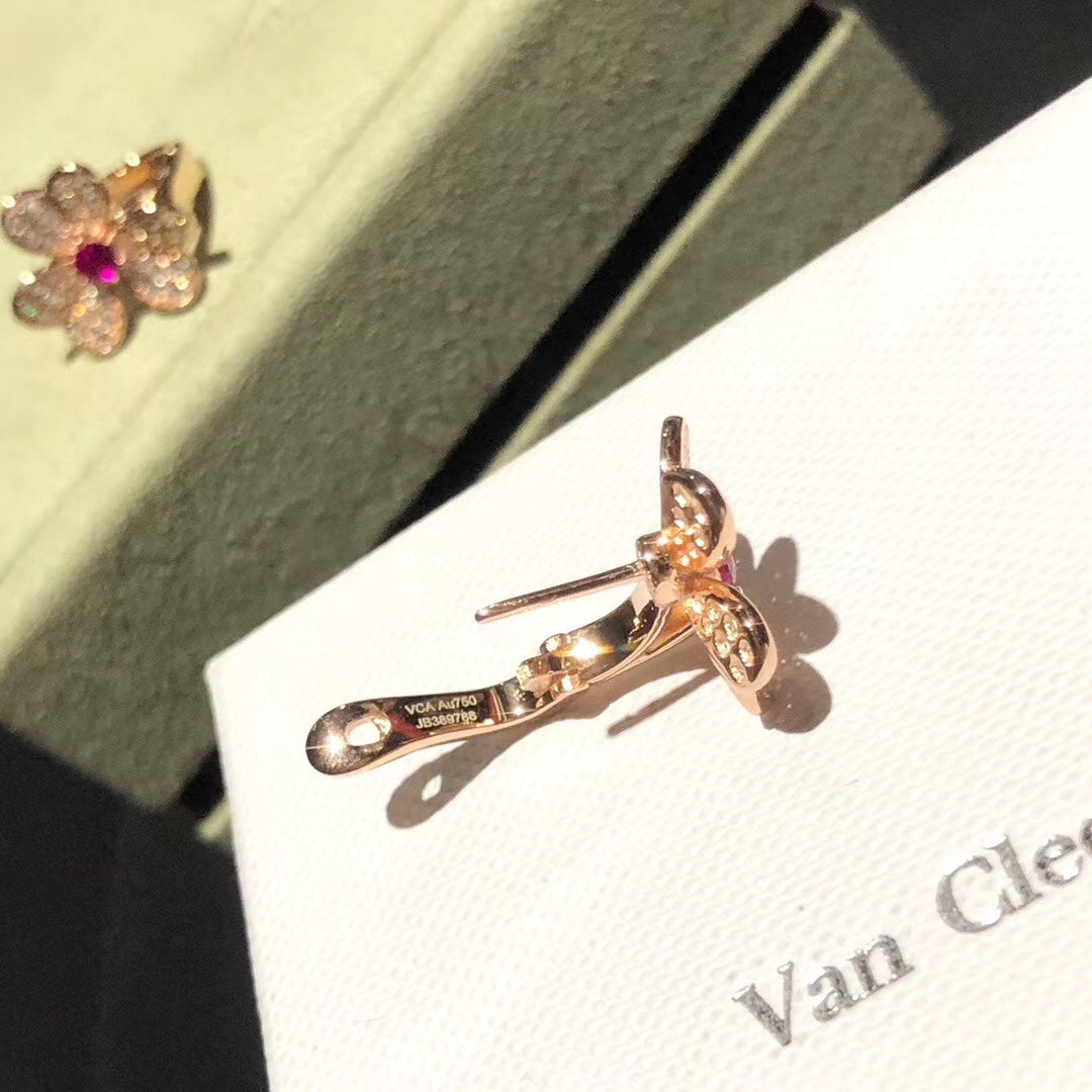18k Frivole Pink Sapphire Earrings