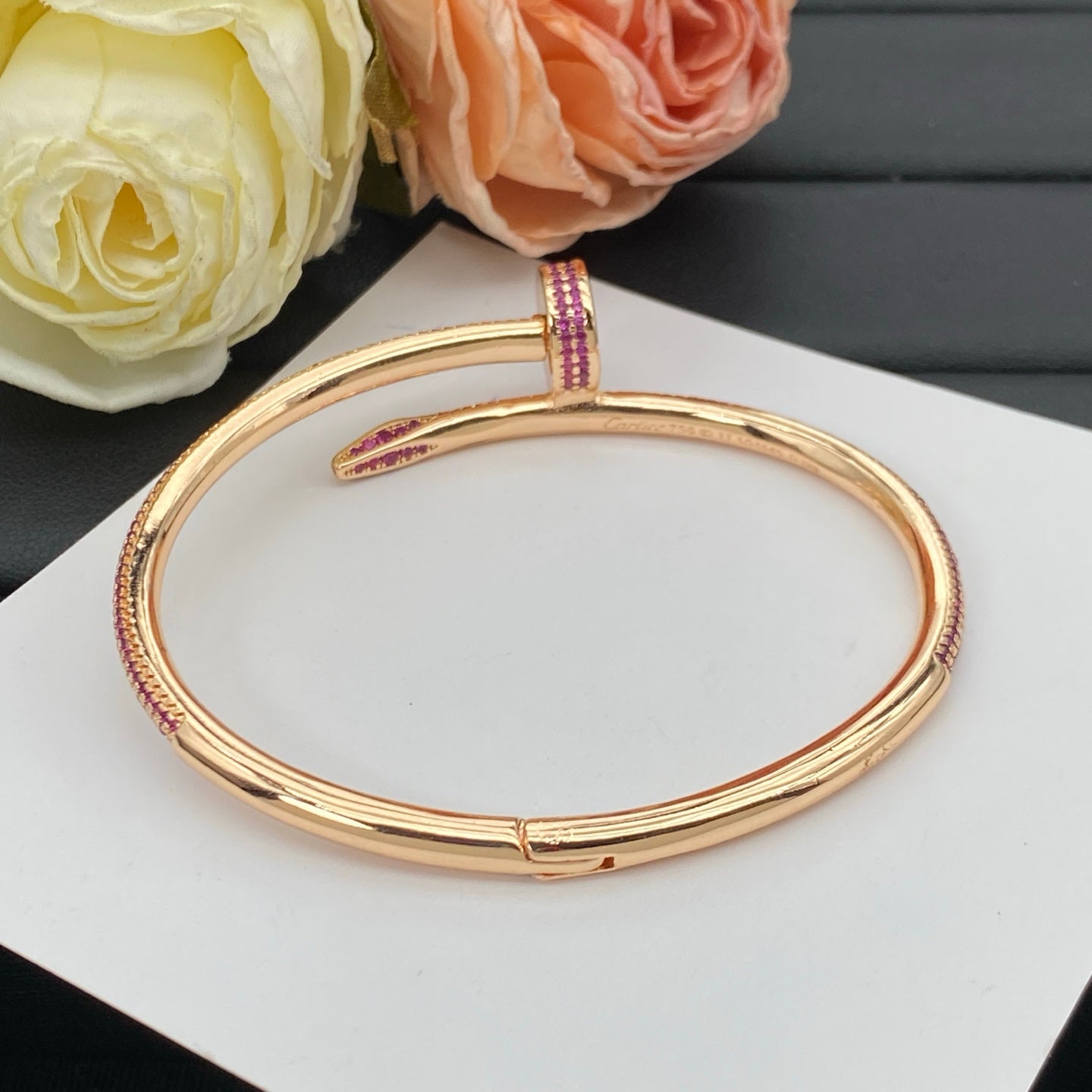 Cartier Pink Diamond Nail Bangle